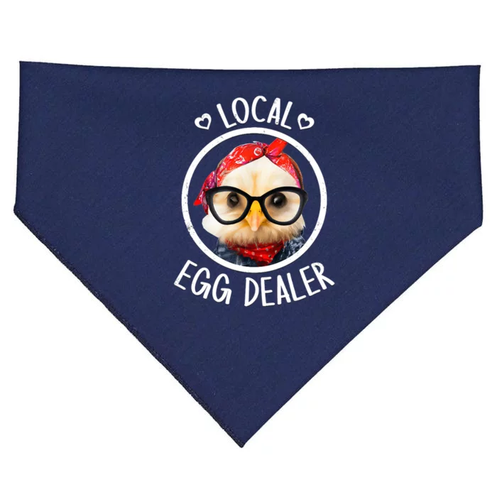 Local Egg Dealer for Chicken Farms and Farmers Funny Chicken USA-Made Doggie Bandana