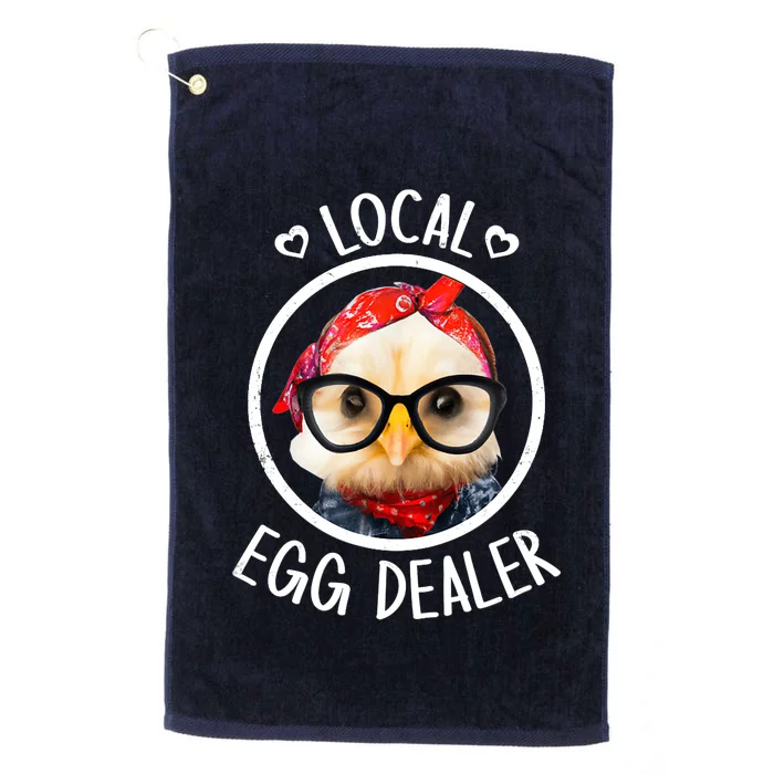 Local Egg Dealer for Chicken Farms and Farmers Funny Chicken Platinum Collection Golf Towel