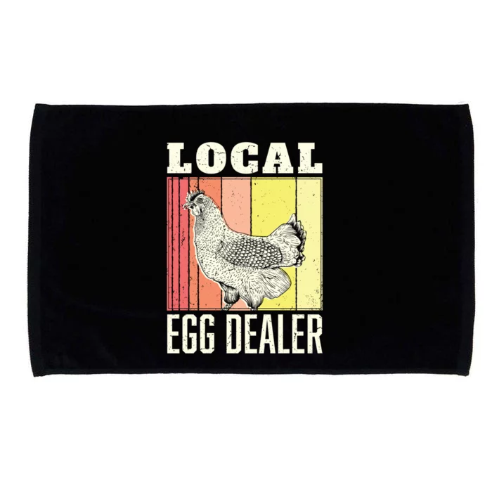 Local Egg Dealer Funny Chicken Farmer Support Microfiber Hand Towel