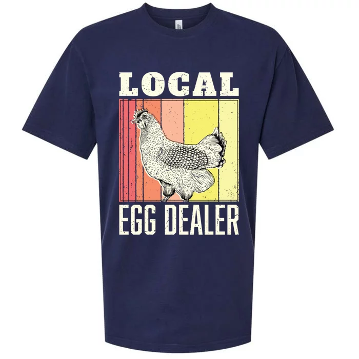 Local Egg Dealer Funny Chicken Farmer Support Sueded Cloud Jersey T-Shirt