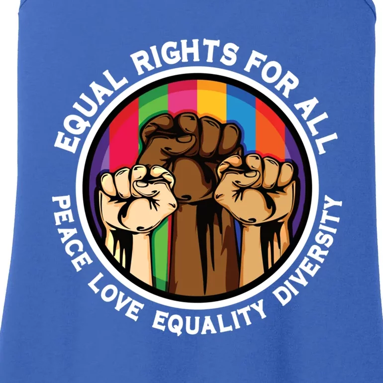 Love Equality Diversity Peace Equal Rights For All Funny Gift Ladies Essential Tank