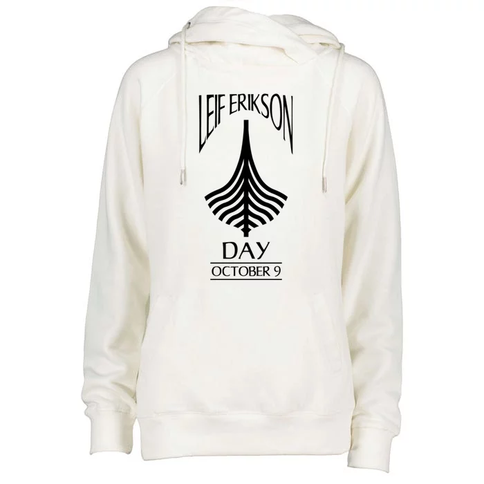 Leif Erikson Day Great Gift Ericson Norse Viking Explorer Gift Womens Funnel Neck Pullover Hood