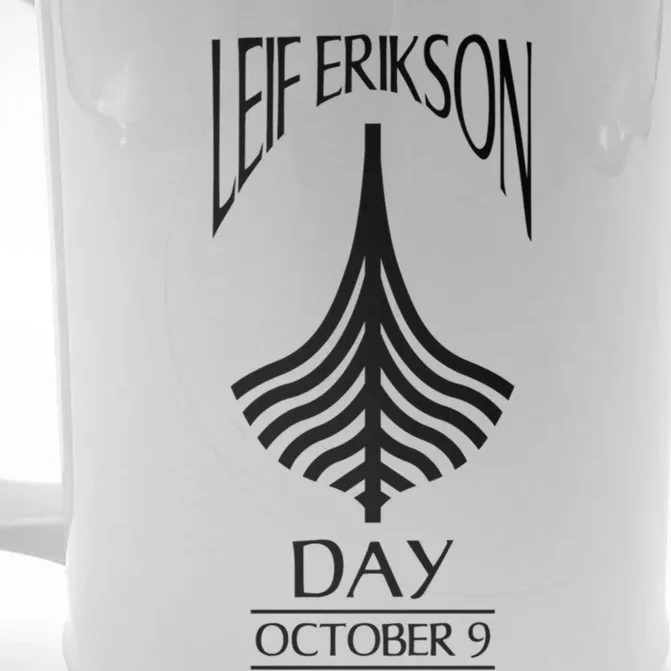 Leif Erikson Day Great Gift Ericson Norse Viking Explorer Gift Front & Back Beer Stein