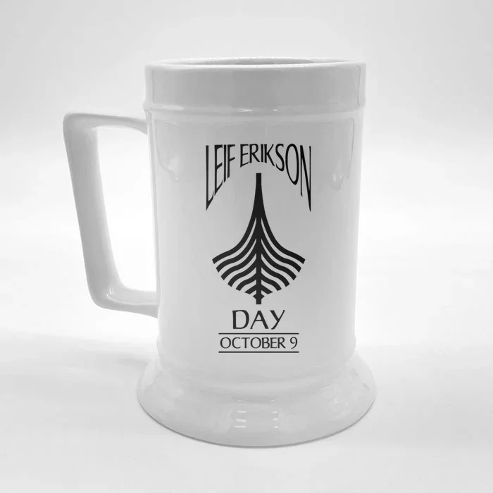 Leif Erikson Day Great Gift Ericson Norse Viking Explorer Gift Front & Back Beer Stein