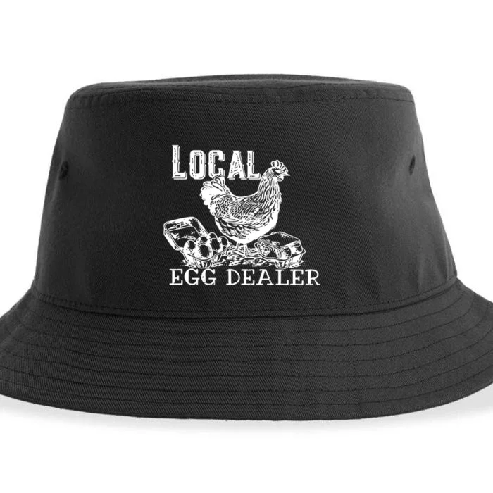 Local Egg Dealer Easter Christian Easter Vibes Chicken Farmer Farm Sustainable Bucket Hat