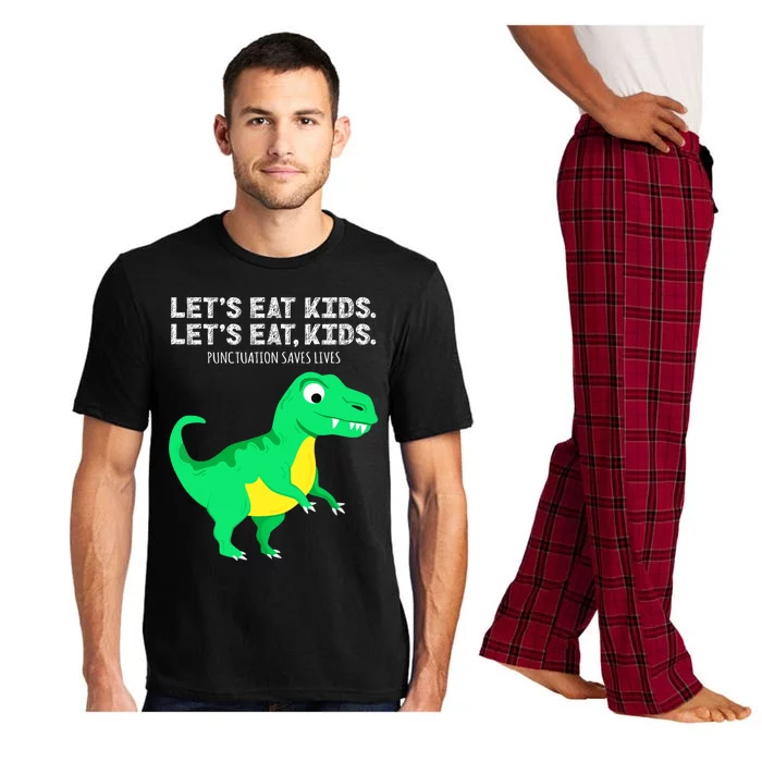 Lets Eat Dinosaur Punctuation Saves Lives Grammar Pajama Set