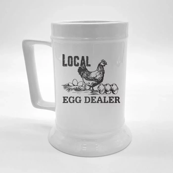 Local Egg Dealer Funny Women Farm Front & Back Beer Stein