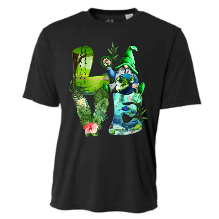 Love Earth Day Gnome Save Our Planet Environtal April 22 Gift Cooling Performance Crew T-Shirt