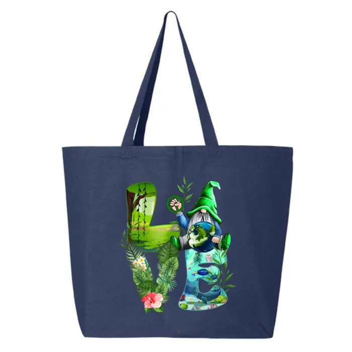 Love Earth Day Gnome Save Our Planet Environtal April 22 Gift 25L Jumbo Tote