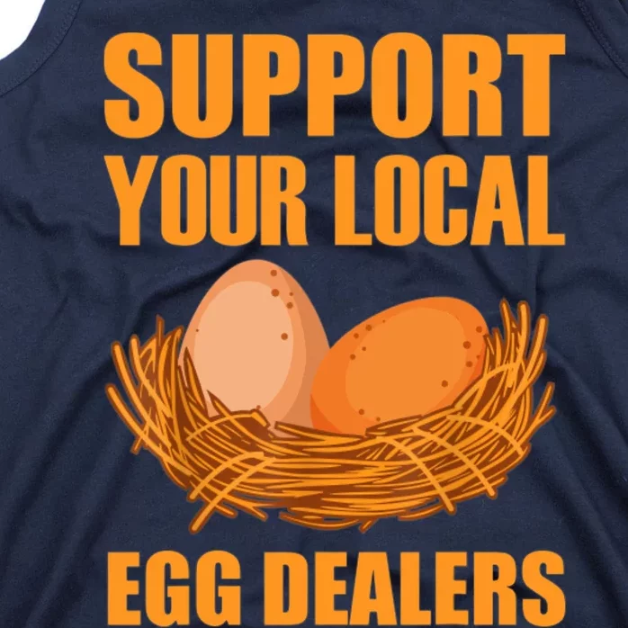 Local Egg Dealer Funny Chicken Lovers Egg Basket Tank Top