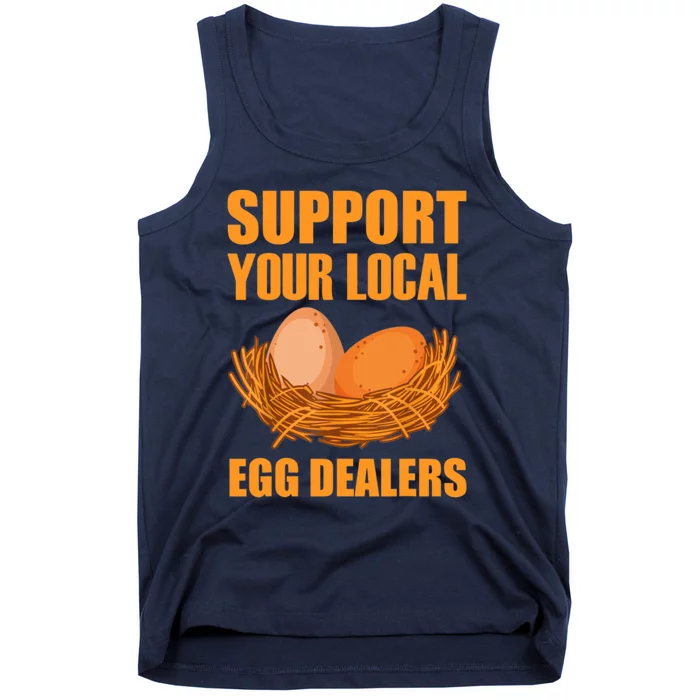 Local Egg Dealer Funny Chicken Lovers Egg Basket Tank Top