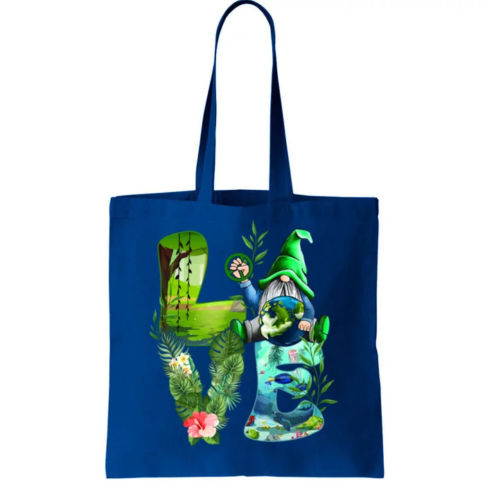 Love Earth Day Gnome Save Our Planet Environtal April 22 Gift Tote Bag