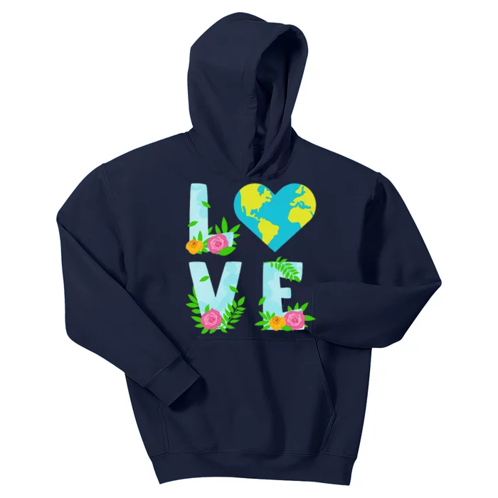 Love Earth Day Climate Change Awareness Kids Hoodie