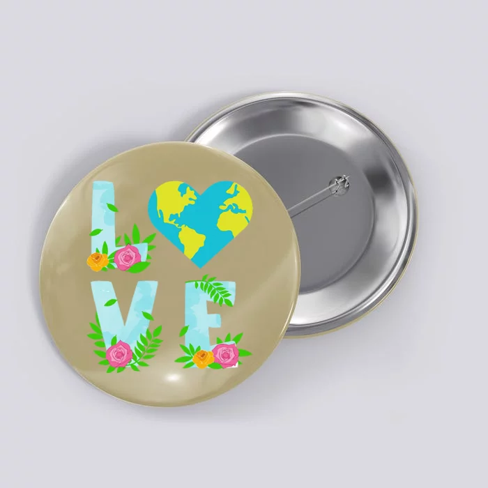 Love Earth Day Climate Change Awareness Button