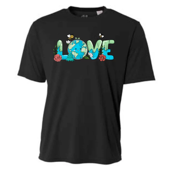 Love Earth Day Teacher Environt Gift Save The Planet Gift Cooling Performance Crew T-Shirt