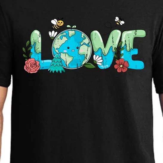 Love Earth Day Teacher Environt Gift Save The Planet Gift Pajama Set