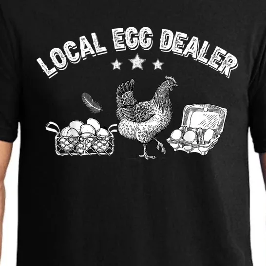 Local Egg Dealer Funny Bleached Chicken Lover Farm Farmer Pajama Set