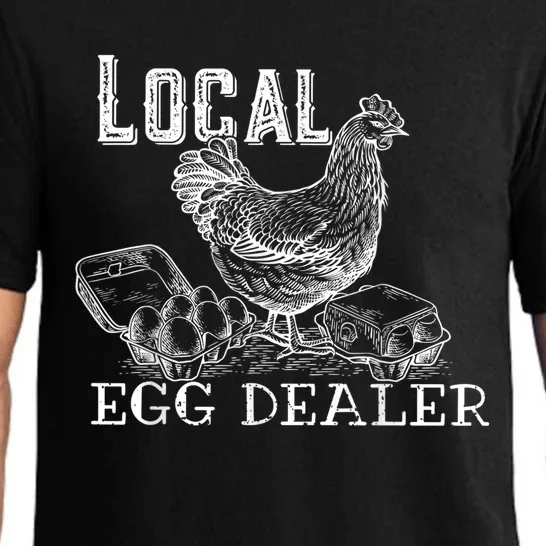 Local Egg Dealer Funny Bleached Chicken Lover Farm Farmer Pajama Set