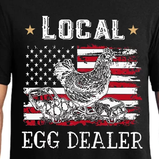 Local Egg Dealer Funny American Flag Pajama Set