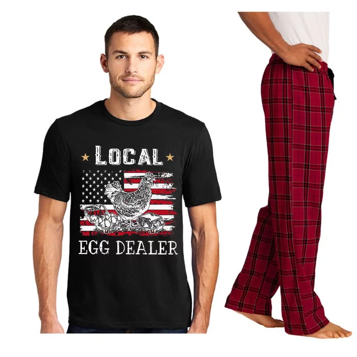 Local Egg Dealer Funny American Flag Pajama Set