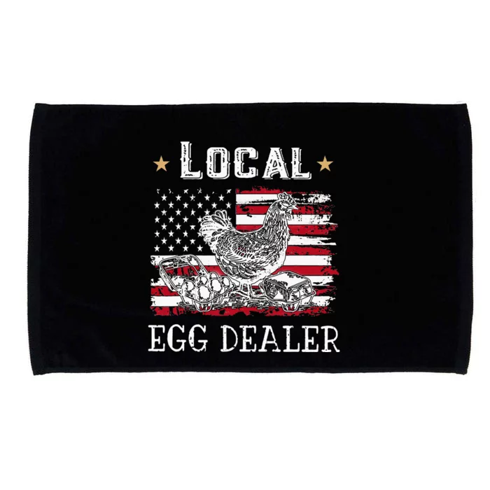 Local Egg Dealer Funny American Flag Microfiber Hand Towel