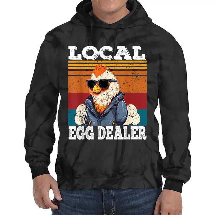 Local Egg Dealer Funny Egg Peddler Chicken Egg Farmer Tie Dye Hoodie