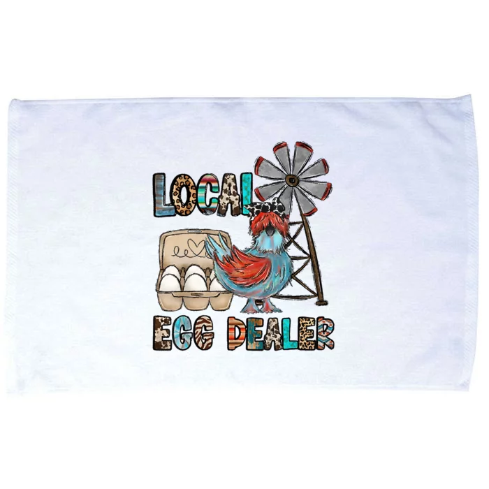 Local Egg Dealer Chicken Funny Farm Animal Chicken Farmer Microfiber Hand Towel