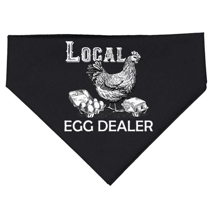 Local Egg Dealers Chicken Funny Local Egg Dealers Chicken USA-Made Doggie Bandana