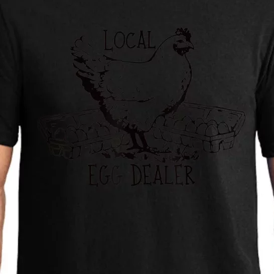 Local Egg Dealer Funny Bleached Chicken Lover Farm Farmer Pajama Set