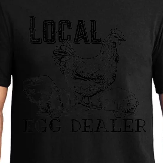 Local Egg Dealer Funny Bleached Chicken Lover Farm Farmer Pajama Set