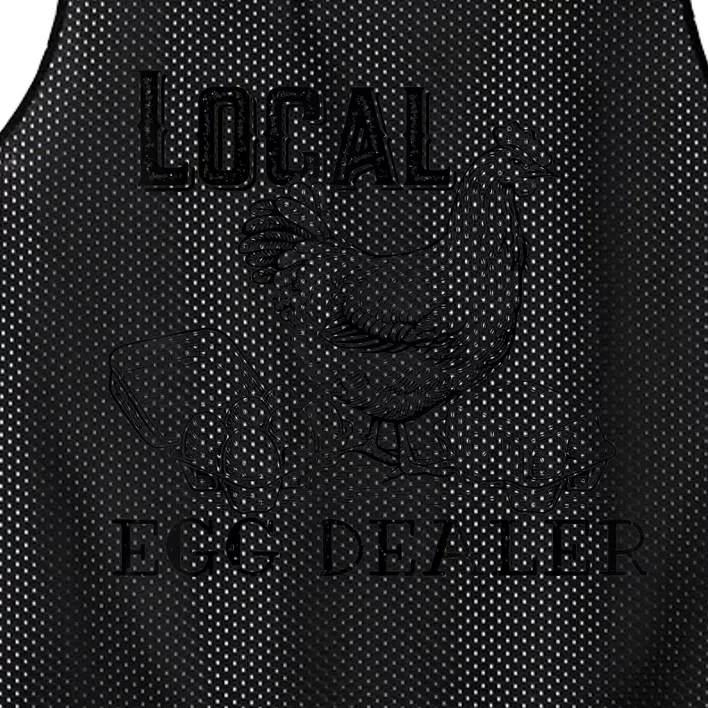 Local Egg Dealer Funny Bleached Chicken Lover Farm Farmer Mesh Reversible Basketball Jersey Tank