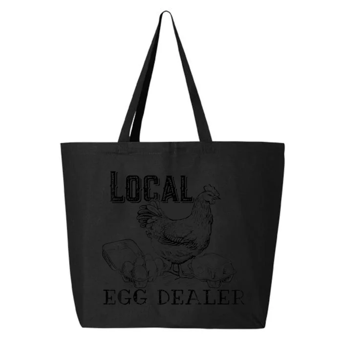 Local Egg Dealer Funny Bleached Chicken Lover Farm Farmer 25L Jumbo Tote