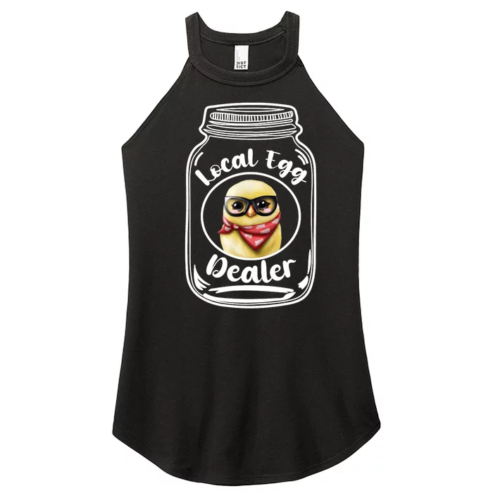 Local Egg Dealer for Chicken Farms and Farmers Funny Chicken Women’s Perfect Tri Rocker Tank