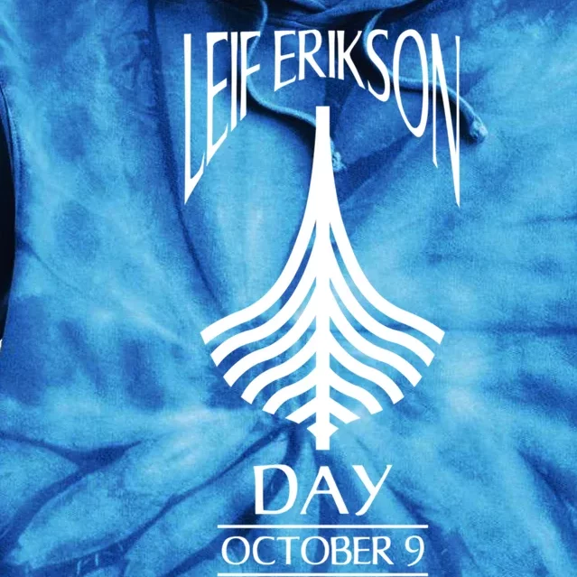 Leif Erikson Day Great Gift Ericson Norse Viking Explorer Gift Tie Dye Hoodie