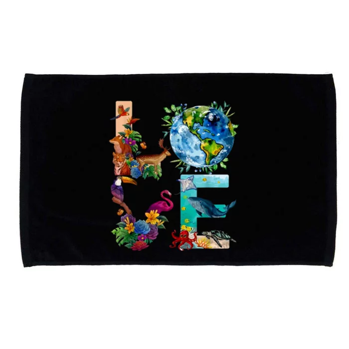 Love Earth Day Nature Microfiber Hand Towel