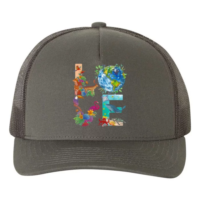 Love Earth Day Nature Yupoong Adult 5-Panel Trucker Hat