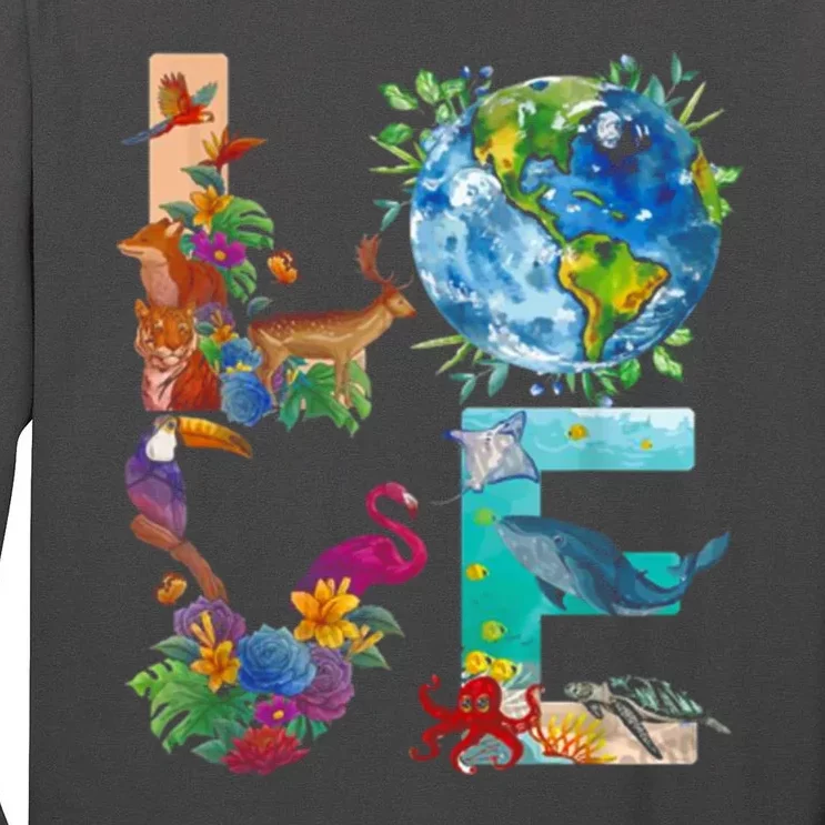 Love Earth Day Nature Tall Long Sleeve T-Shirt