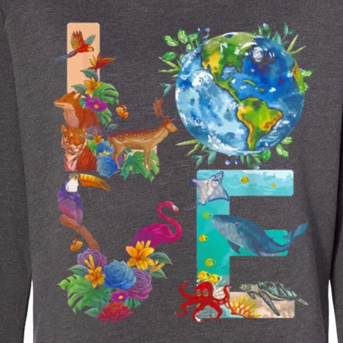 Love Earth Day Nature Womens California Wash Sweatshirt