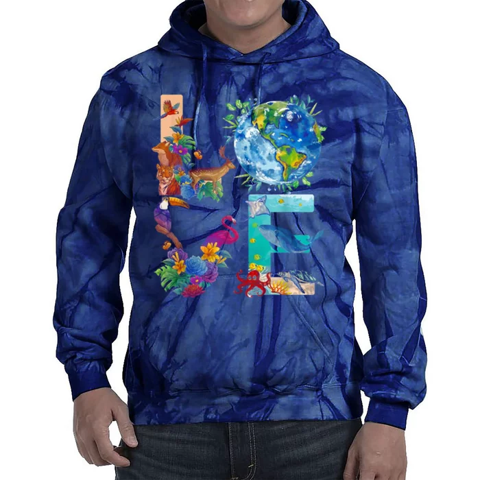 Love Earth Day Nature Tie Dye Hoodie