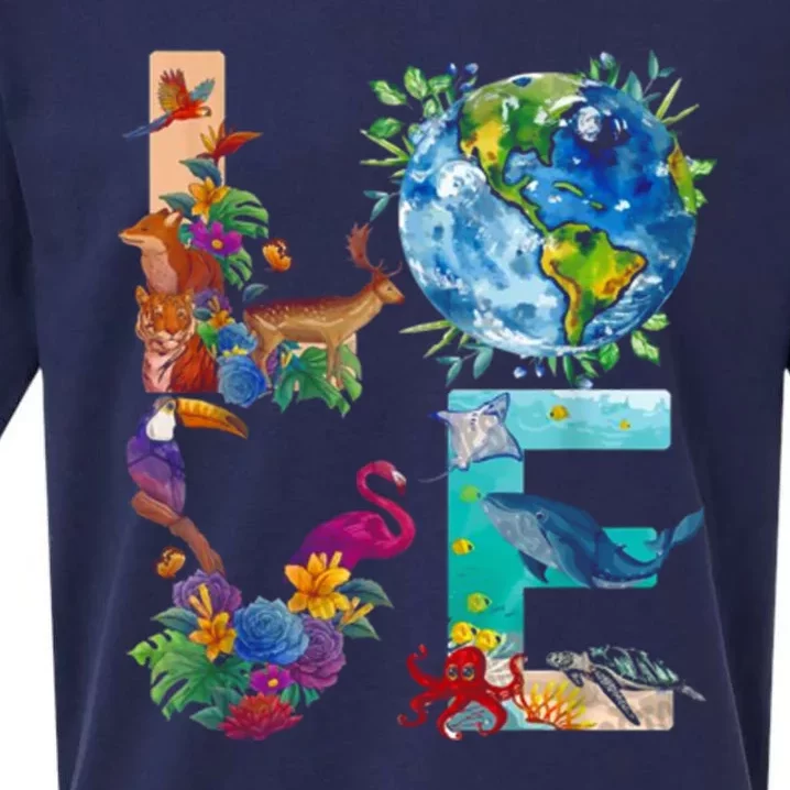 Love Earth Day Nature Sueded Cloud Jersey T-Shirt