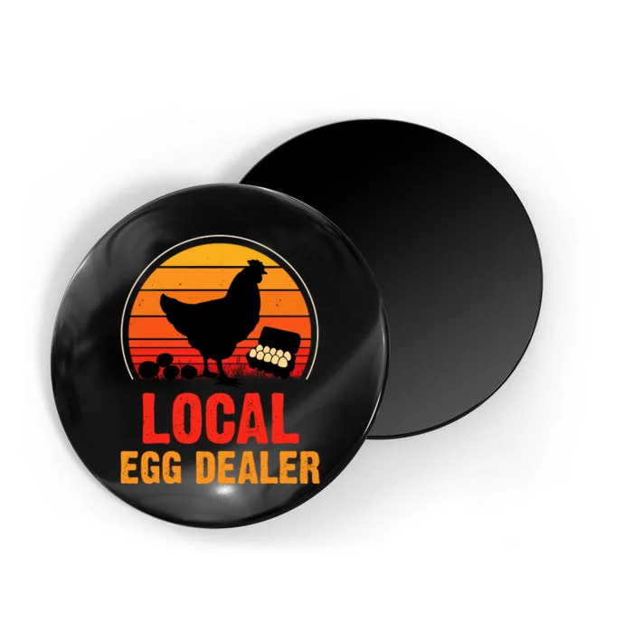 Local Egg Dealer Funny Retro Egg Peddler Chicken Egg Farmer Magnet