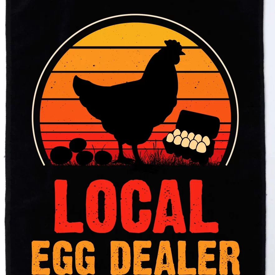 Local Egg Dealer Funny Retro Egg Peddler Chicken Egg Farmer Platinum Collection Golf Towel