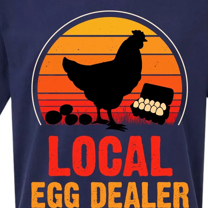 Local Egg Dealer Funny Retro Egg Peddler Chicken Egg Farmer Sueded Cloud Jersey T-Shirt