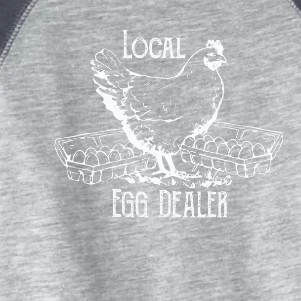 Local Egg Dealer Funny Bleached Chicken Lover Farm Farmer Toddler Fine Jersey T-Shirt