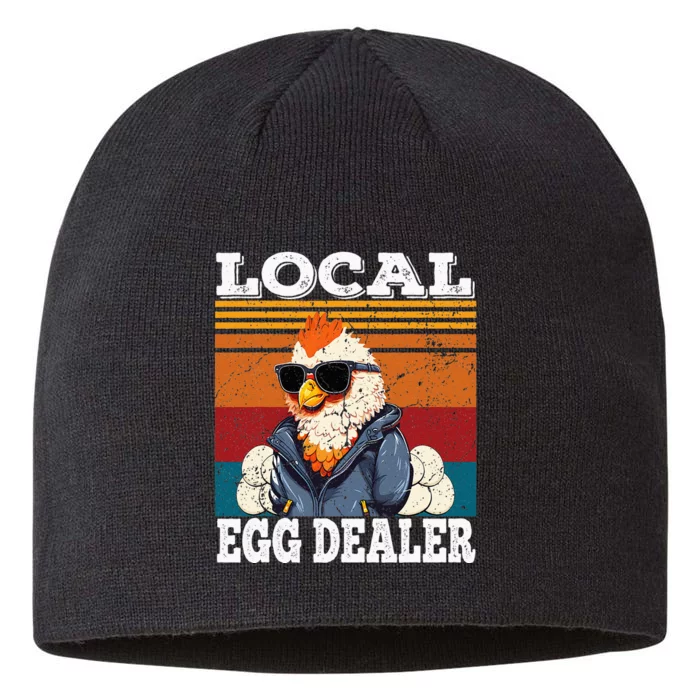 Local Egg Dealer Funny Egg Peddler Chicken Egg Farmer 8 1/2in Sustainable Knit Beanie