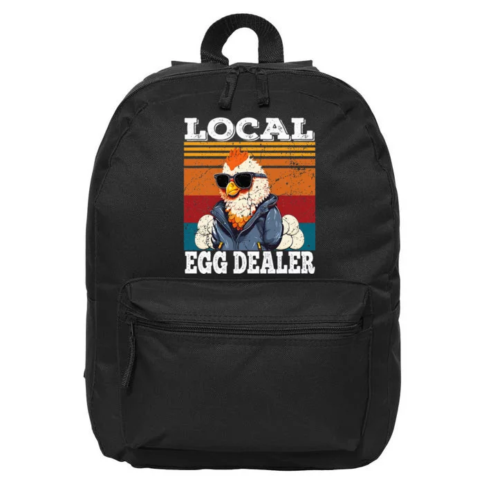 Local Egg Dealer Funny Egg Peddler Chicken Egg Farmer 16 in Basic Backpack