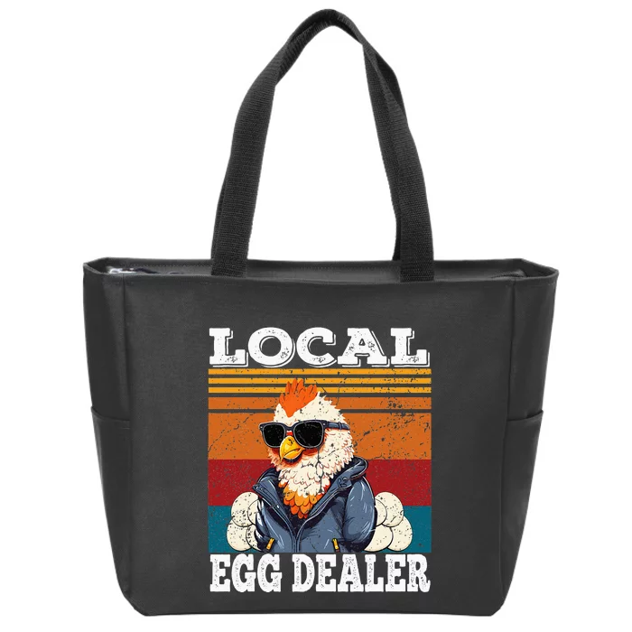 Local Egg Dealer Funny Egg Peddler Chicken Egg Farmer Zip Tote Bag