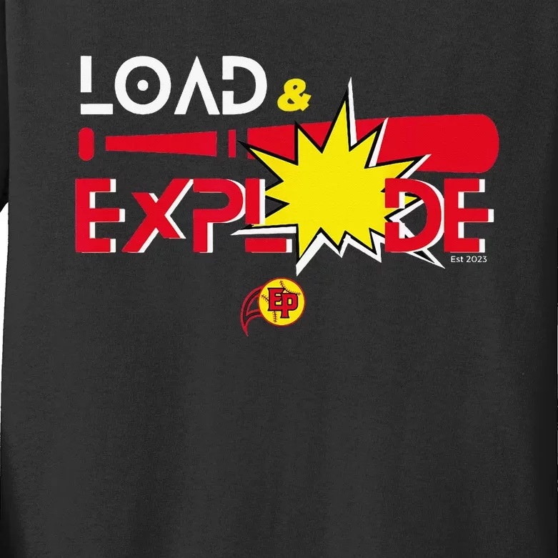 Load & Explode EP Softball Kids Long Sleeve Shirt