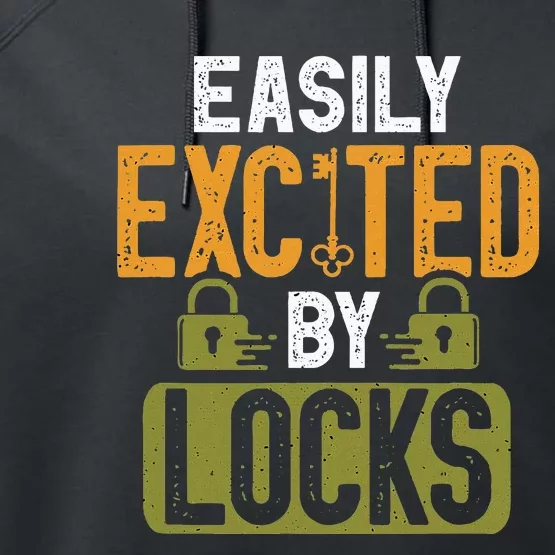 Locksmith Easily Excited Lockpicking Lock Pick Locksmithing Performance Fleece Hoodie