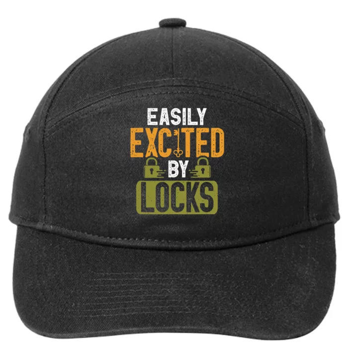 Locksmith Easily Excited Lockpicking Lock Pick Locksmithing 7-Panel Snapback Hat